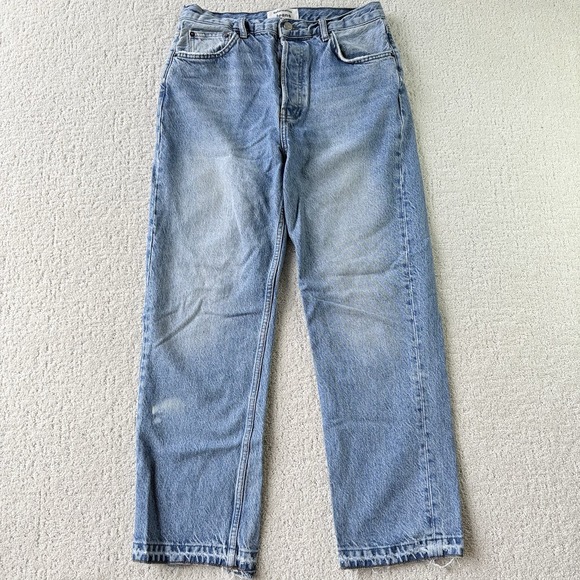 Reformation Denim - Reformation Cynthia High Rise Relaxed Crop Jeans Women's 29 Light Wash $128